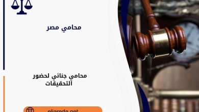 محامي جنائي لحضور التحقيقات