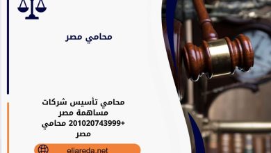 محامي تأسيس شركات مساهمة مصر