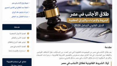 الشروط والإجراءات والأوراق المطلوبة لطلاق الأجانب في مصر
