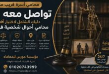 محامي أسرة قريب منك تواصل معه الآن | دليلك الشامل لاختيار أفضل محامي أحوال شخصية في مصر