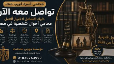محامي أسرة قريب منك تواصل معه الآن | دليلك الشامل لاختيار أفضل محامي أحوال شخصية في مصر