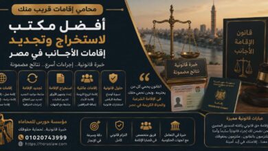 محامي إقامات قريب منك - أفضل مكتب لاستخراج وتجديد إقامات الأجانب في مصر 2026