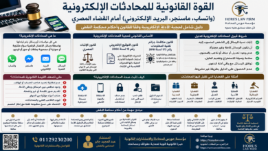 القوة القانونية للمحادثات الإلكترونية (واتساب، ماسنجر، البريد الإلكتروني) أمام القضاء المصري