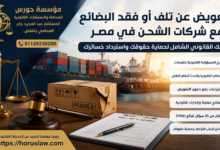 مسؤولية شركات الشحن عن تلف البضائع في القانون المصري | حقوق العملاء والتعويض وإجراءات التقاضي