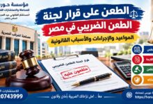 الطعن على قرار لجنة الطعن الضريبي في مصر | المواعيد والإجراءات والأسباب القانونية